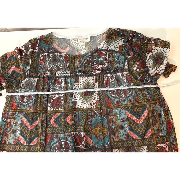 Bobbie Brooks Patchwork Blouse Size 2X - Picture 5 of 7